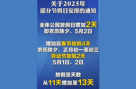 春节休假变革：更多的休息时间即将来临！