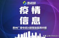 惠州市疫情防控最新进展：新增确诊病例统计！